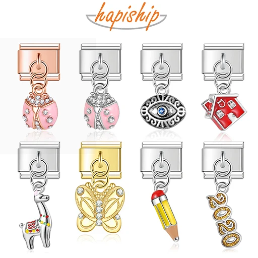 Butterfly Clasp Deployant - Hapiship-abalorio italiano de 9mm de ancho,