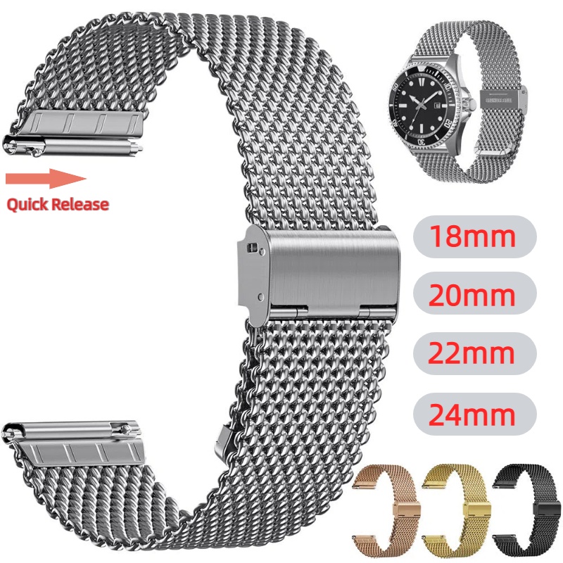 Mesh Strap Metal - Correas de Repuesto Universales de 18mm