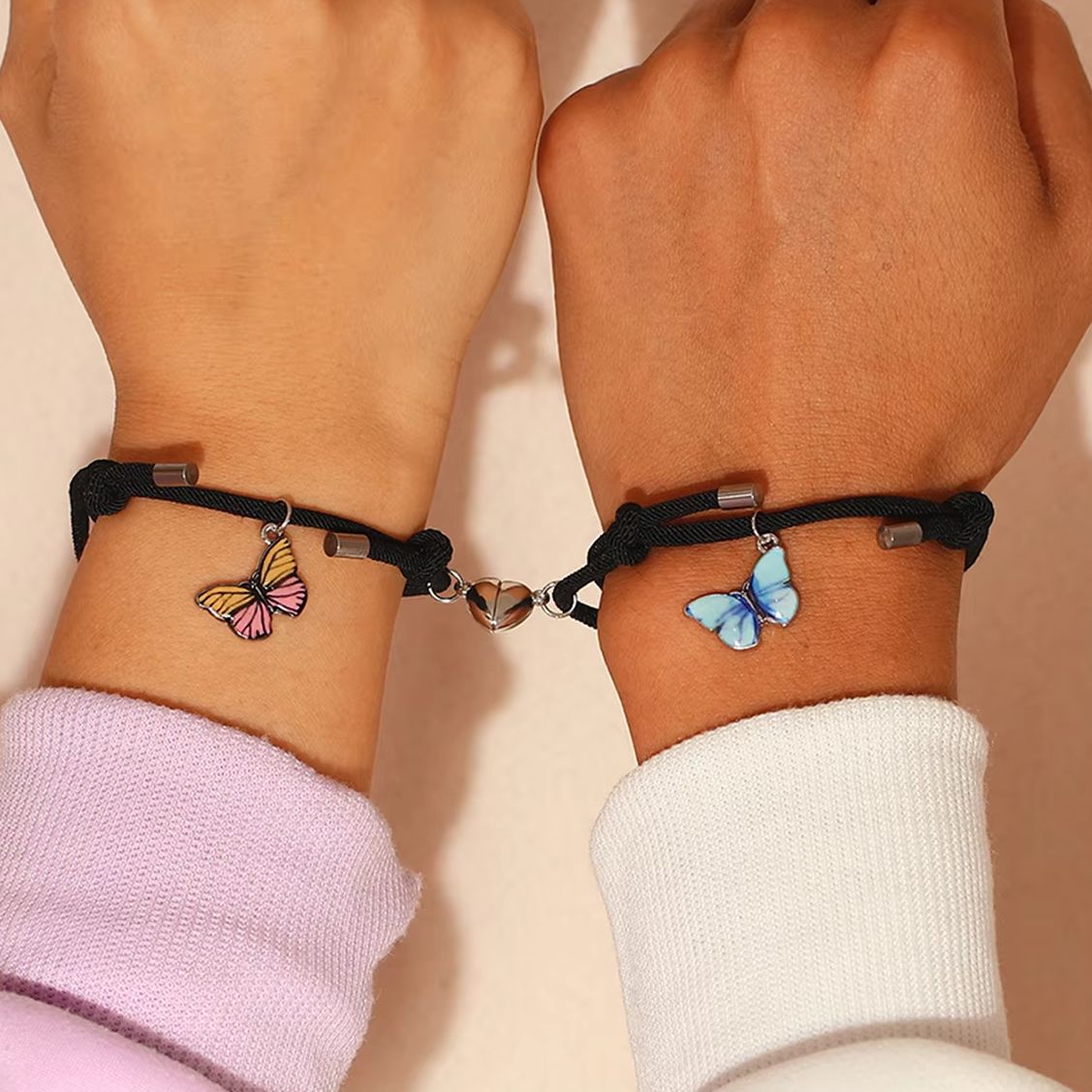 Butterfly Clasp Deployant - 2 unids/set colgante de mariposa pulsera