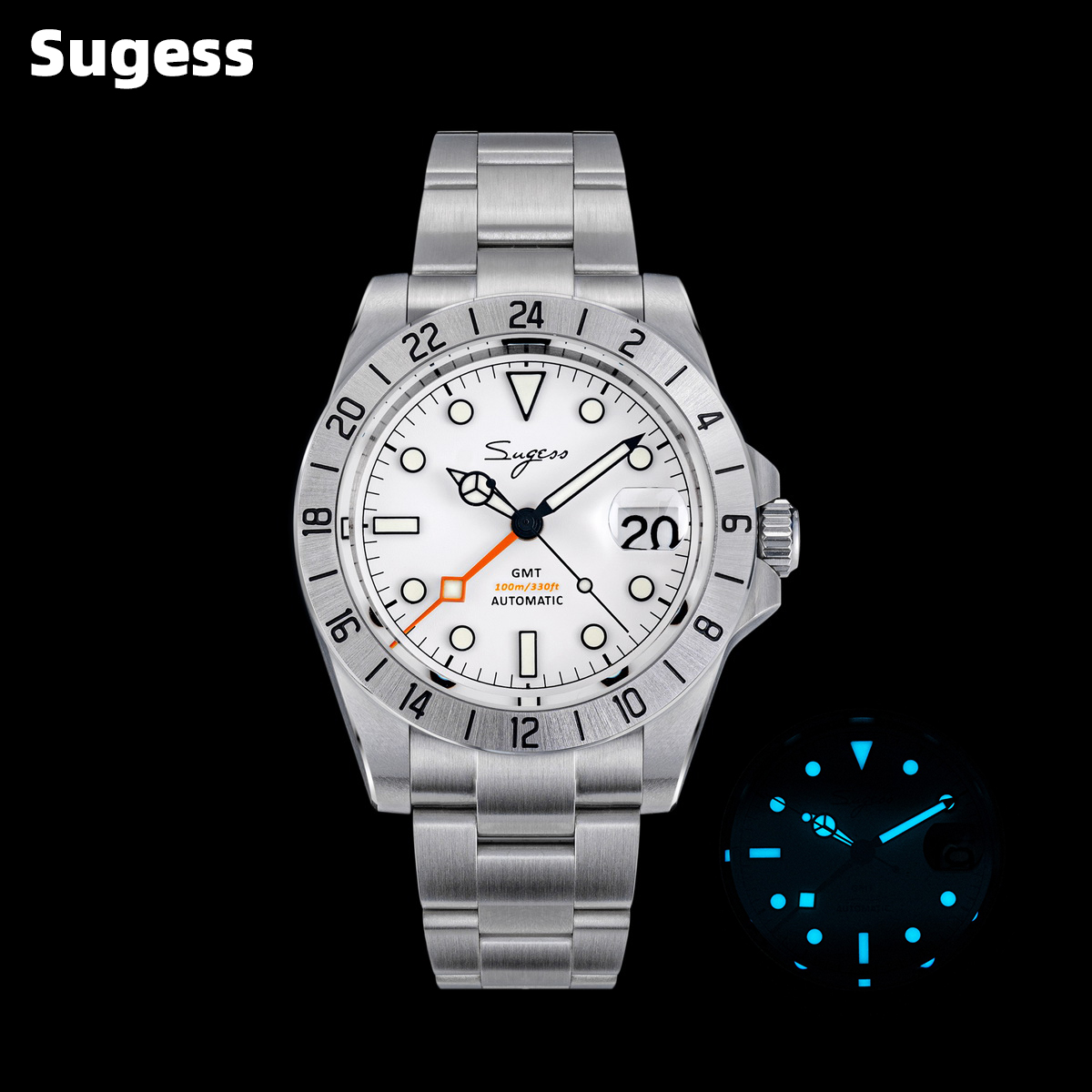 Rolex Watch Submariner - Reloj para Hombre Sugess GMT Automático