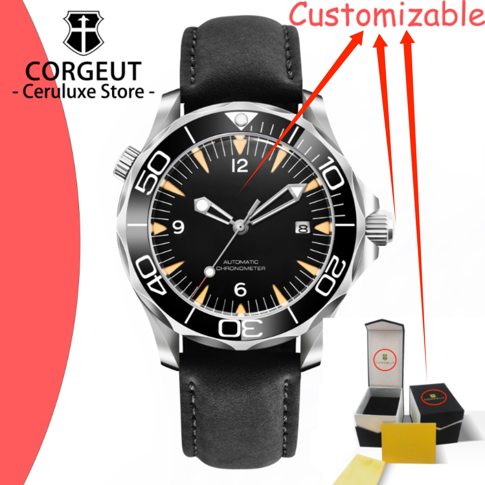 Stainless Bracelet Diver - Relojes Mecánicos Automáticos con Cristal de