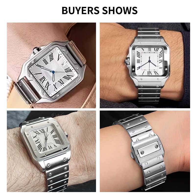 Correa de reloj de acero inoxi - Cartier Watch Tank reseña y precio