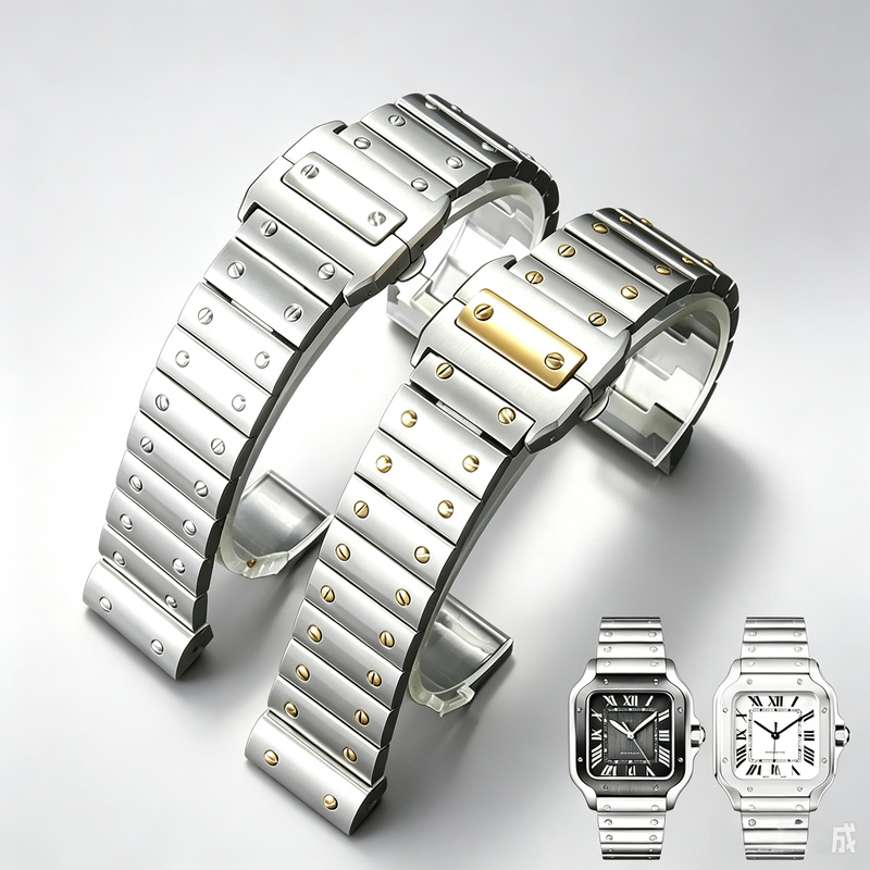 Correa de reloj de acero inoxi - Cartier Watch Santos reseña y precio