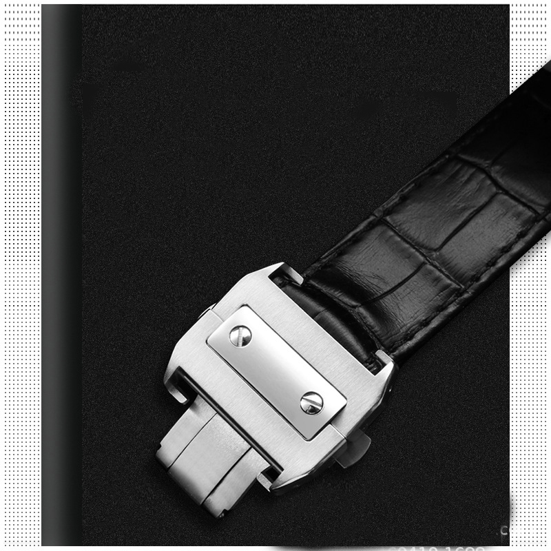Correa de reloj de cuero genui - Cartier Watch Santos reseña y precio