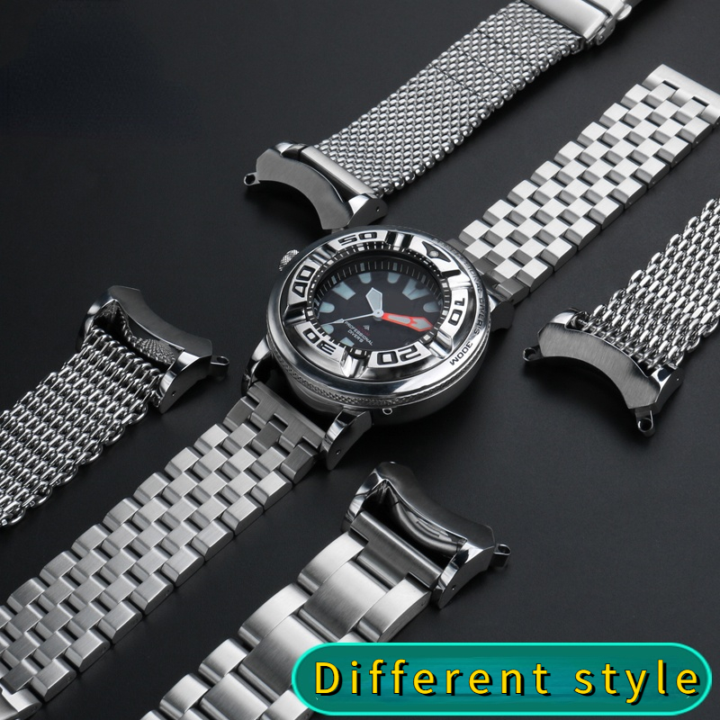 Correa de acero inoxidable par - Citizen Watch Promaster reseña y precio