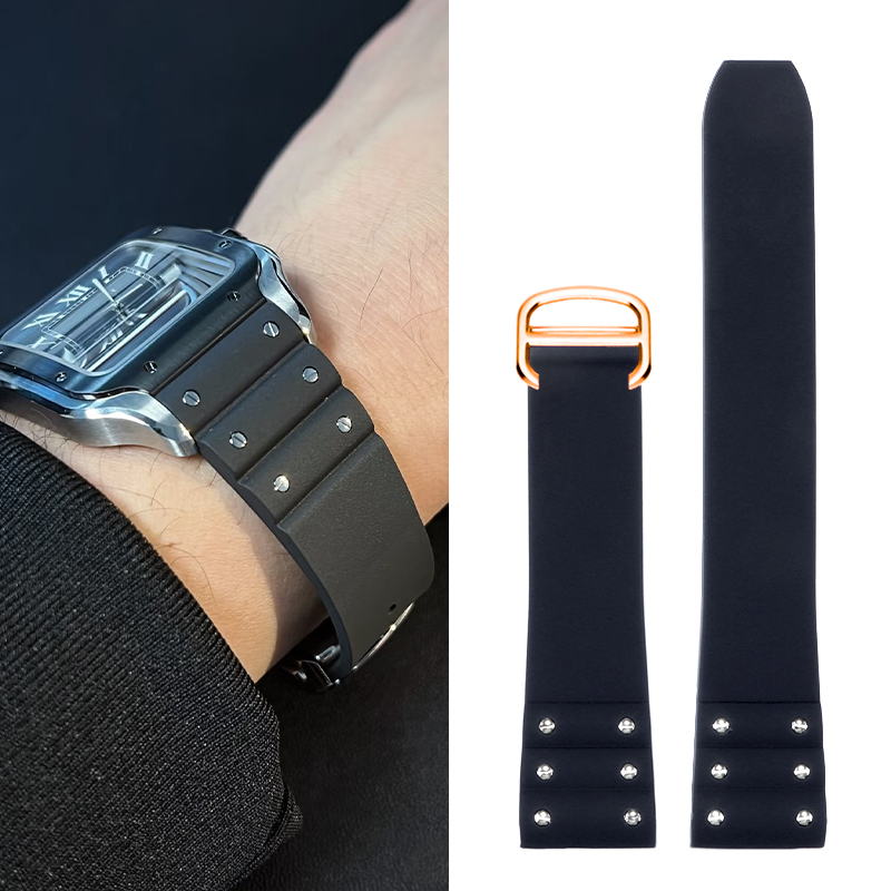 Correa de reloj de goma de alt - Cartier Watch Santos reseña y precio