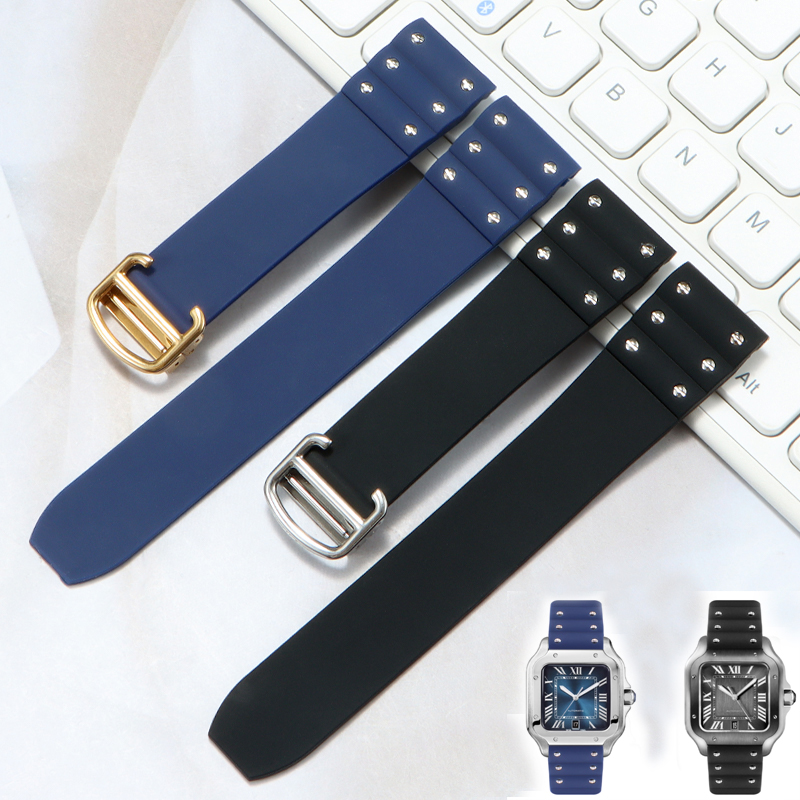 Correa de reloj de goma de alt - Cartier Watch Santos reseña y precio