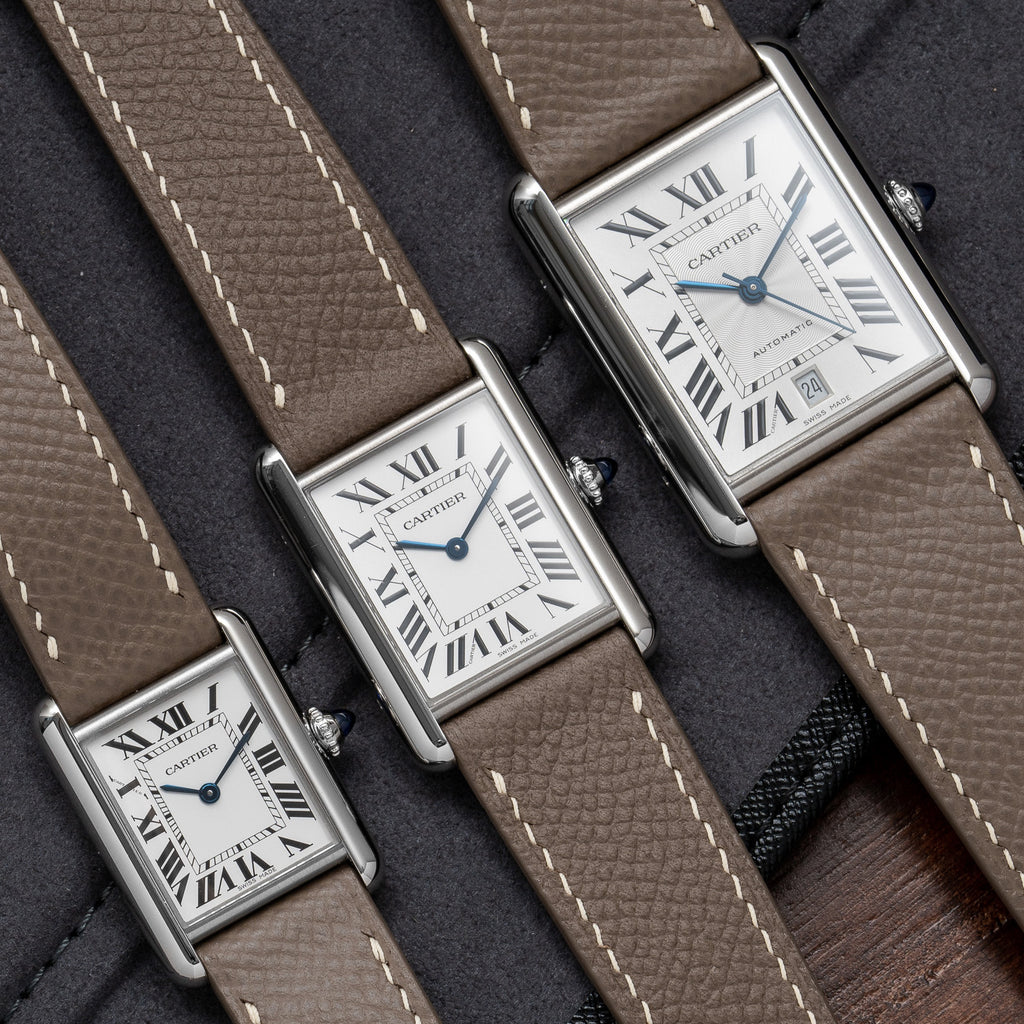 Correa de reloj de cuero Epsom - Cartier Watch Santos reseña y precio
